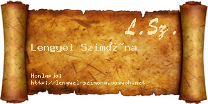 Lengyel Szimóna névjegykártya